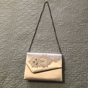 Dyeable wedding clutch shoulder bag cross body.